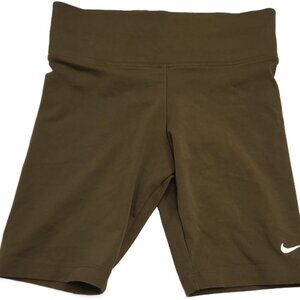 Nike Green Biker Mid-length Leggings Shorts